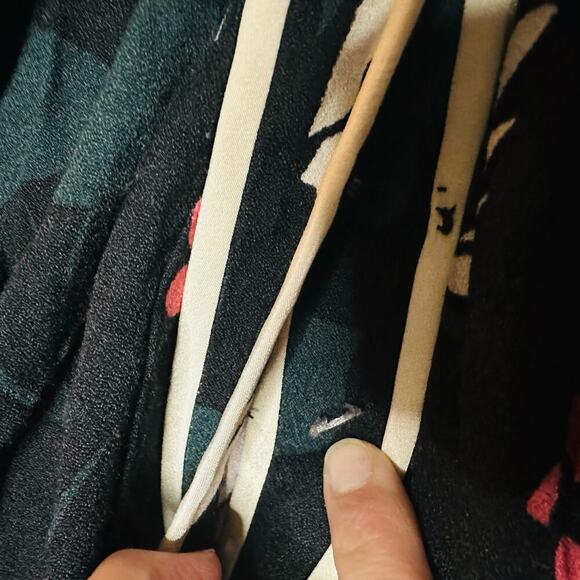 KATE SPADE Deco Bloom Crepe Button Front Long Sleeves Collared Mini Dress size 4 - Picture 9 of 11